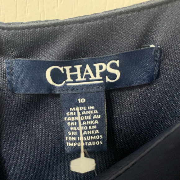 Chaps Dress - Navy Blue - Size 10 - NWT- Flowy and Beautiful - Picture 4 of 4